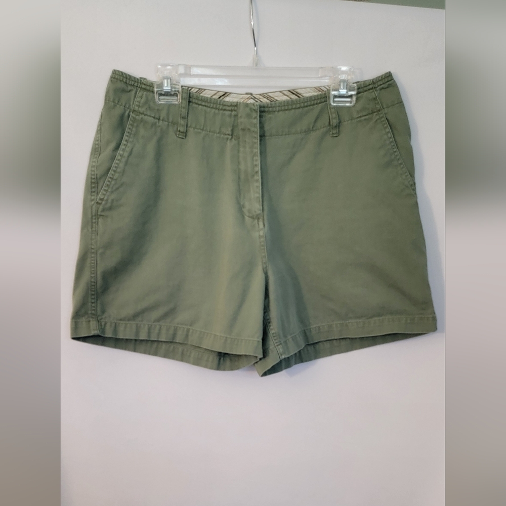 St. John's Bay Green Denim Shorts Size 14